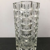 Vase verre moulé grand modèle vintage