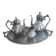 4-piece silver-plated coffee/tea set, quadripod, rococille style, twisted
