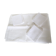 Rectangular damask cotton case and its 11 towels, PG monogram, vintage