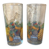 2 vintage glasses