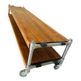 Table basse en  bois et acier