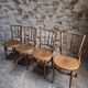 Set of 4 Fischel bentwood bistro chairs, Czechoslovakia, circa 1930–1950.