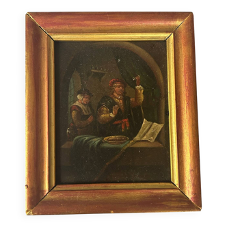 Huile sur plaque de cuivre