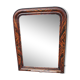 Antique Louis Philippe Mirror with Faux Macassar Frame