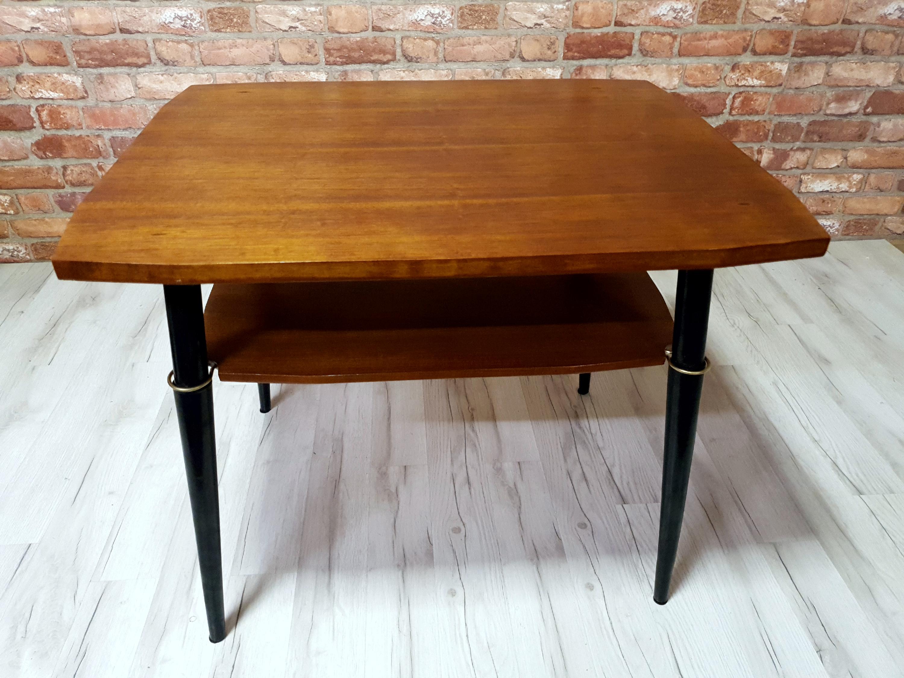 Renovated coffee table with two tops from the 70s