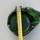 Sculptural ashtray in emerald green glass
