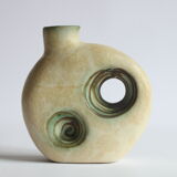 Space Age Ceramic Vase with Openings by Nikos Dazelidis, Athens, 1960s