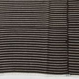 6x9 Gray & Black Striped Vintage Kilim Rug, 183x269Cm