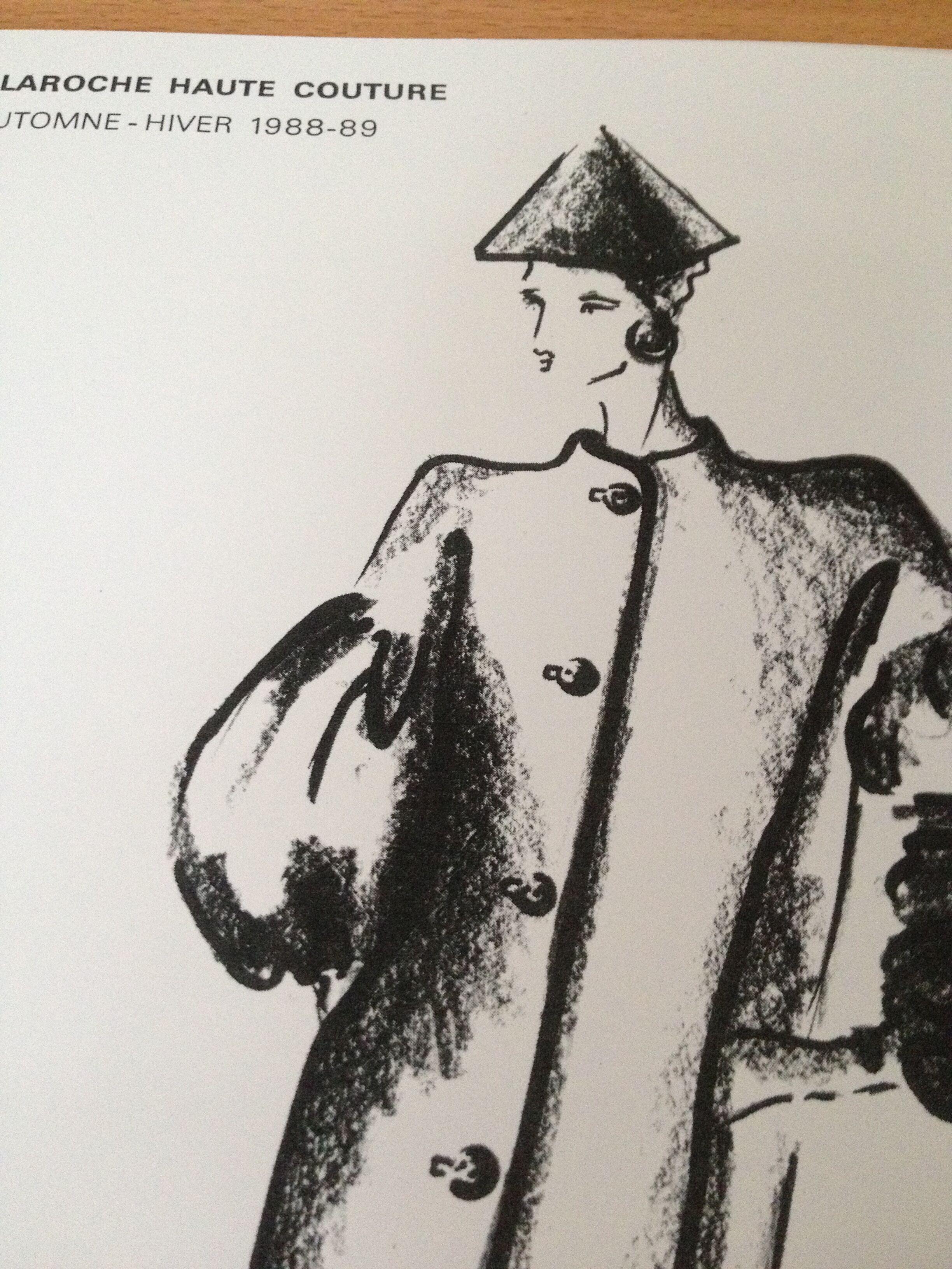 Guy Laroche of press at the end of the 1980s fashion illustration