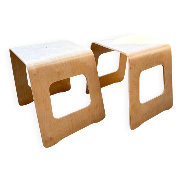 2 tabourets par Lisa Norinder pour IKEA, années 90
