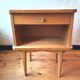 Blond wood bedside table