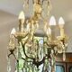 Louis XV style chandelier – 6 lights – patinated metal