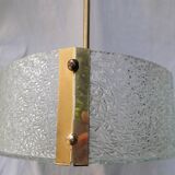 1970s glass pendant light