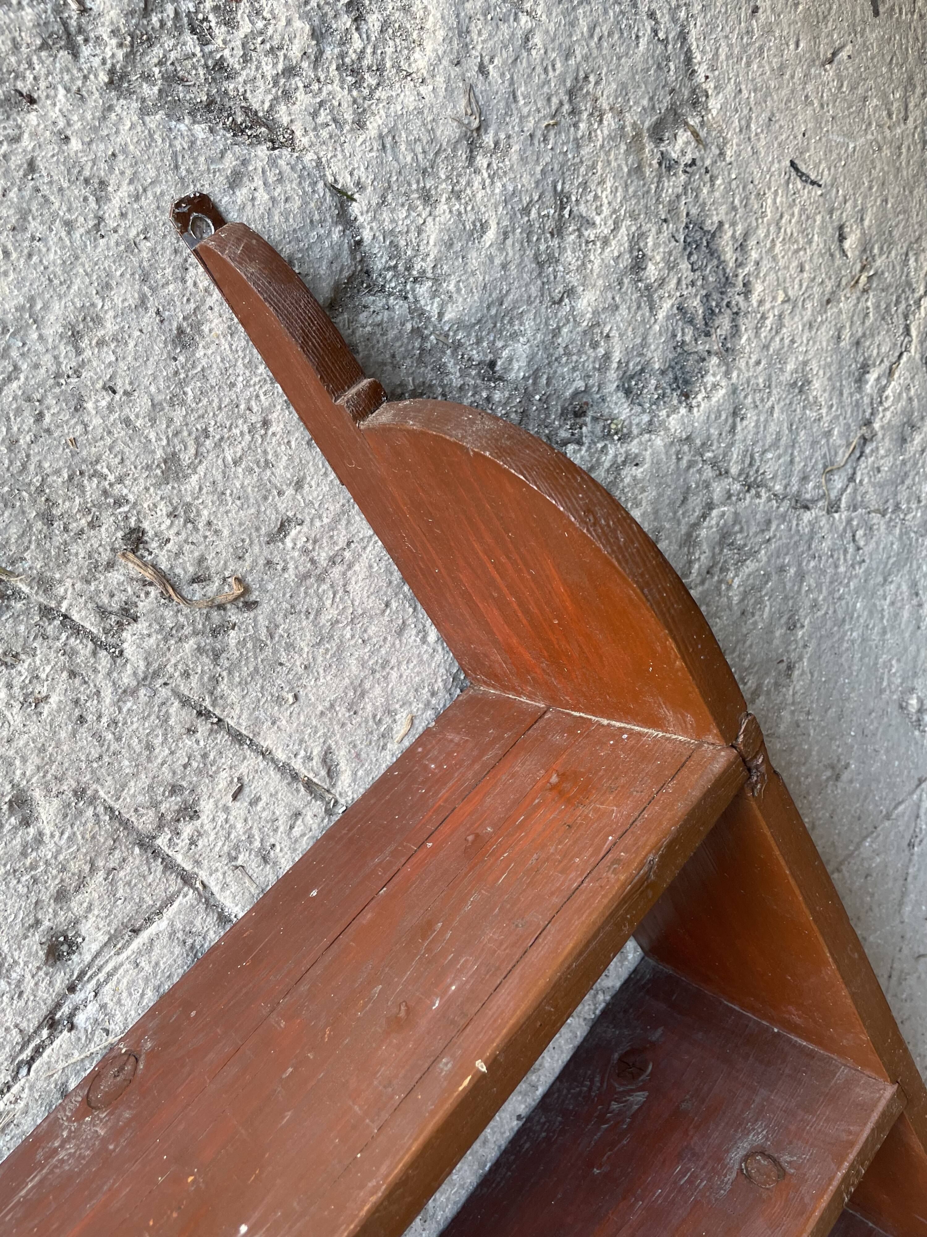 Old wooden wall shelf