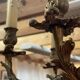 Louis XV style 6-light bronze chandelier from the 1950s