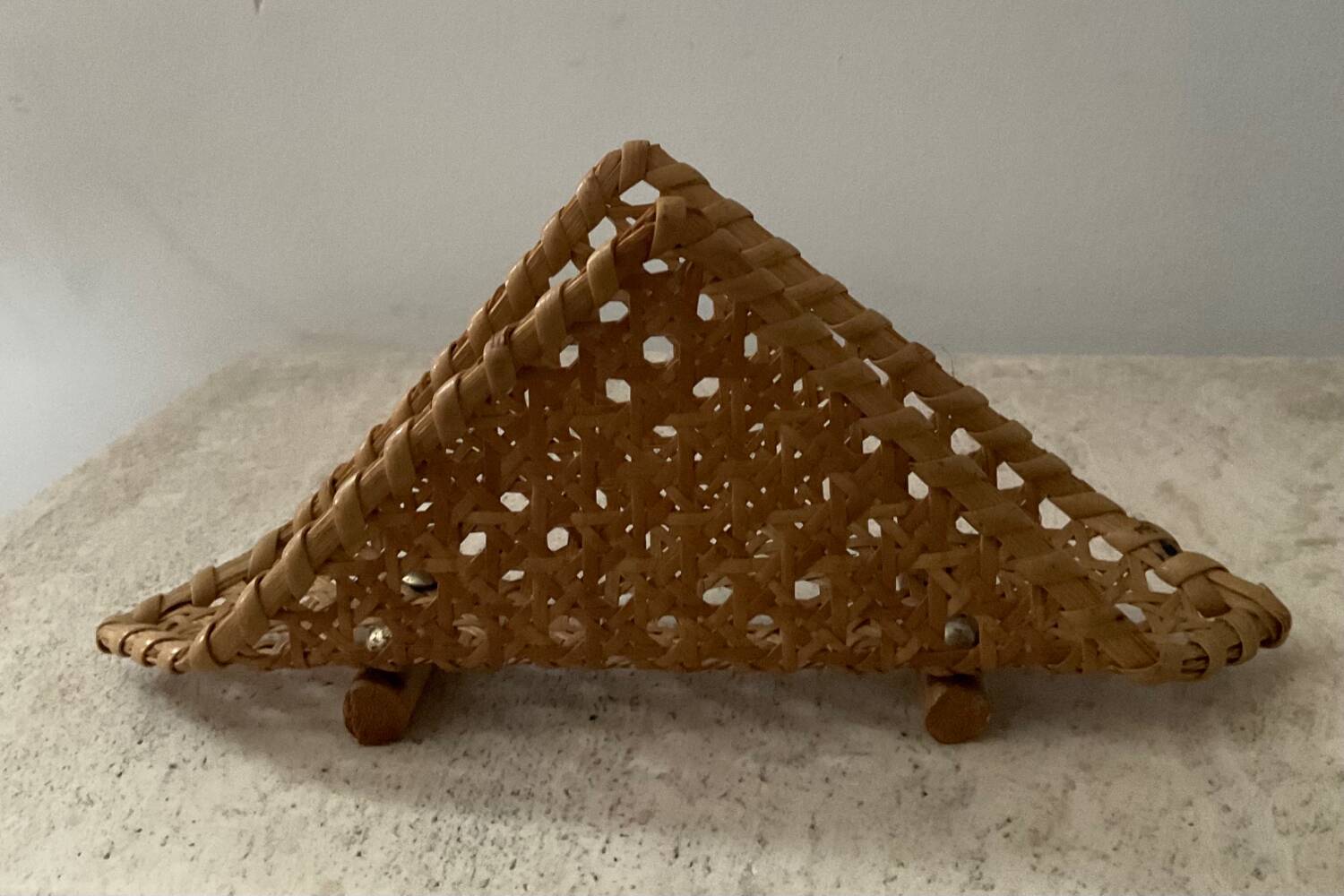 Canework letter holder from the 50s and 60s