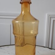 Carafe en verre ambré années 70
