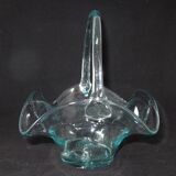 Corbeille en verre forme panier