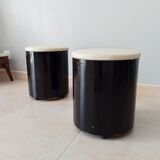Pair of vintage pouf 60/70s