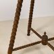 Vintage round Bobbin side table