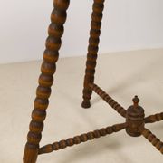 Vintage round Bobbin side table