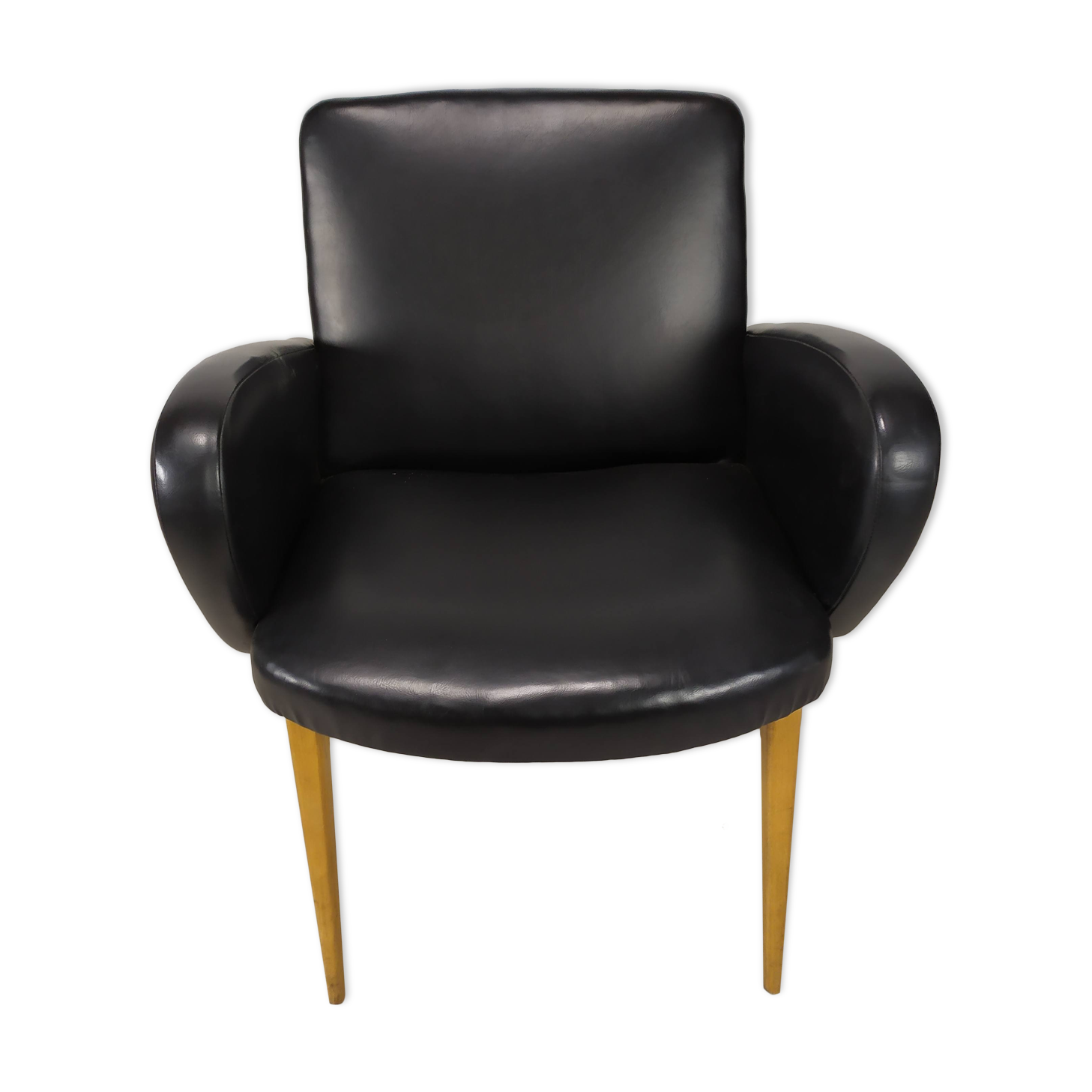 Vintage armchair skaï black