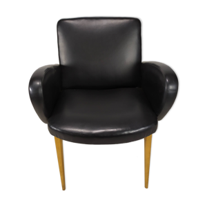 fauteuil vintage skaï