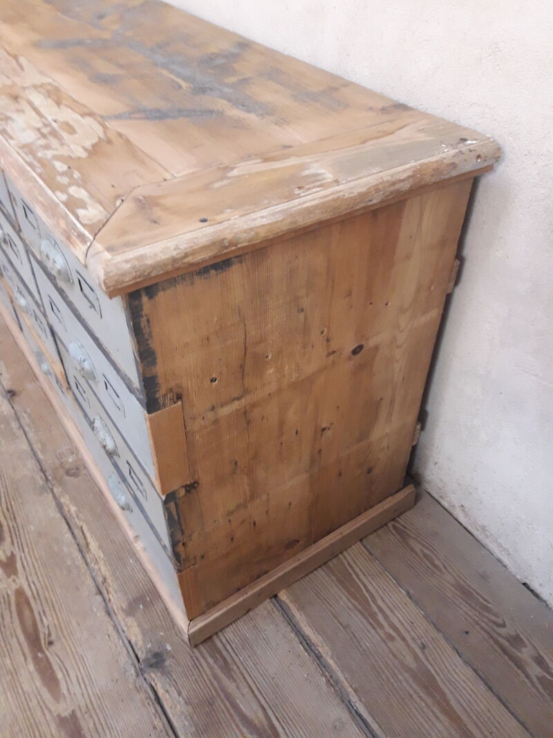 Industrial sideboard with 16 drawers