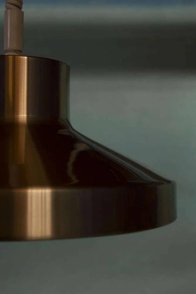 Vintage suspended lamp in aluminium from the 60s/70s, dining table lamp.