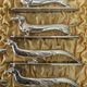 12 antique silver-plated bronze knife rests in modern art deco animal designs.