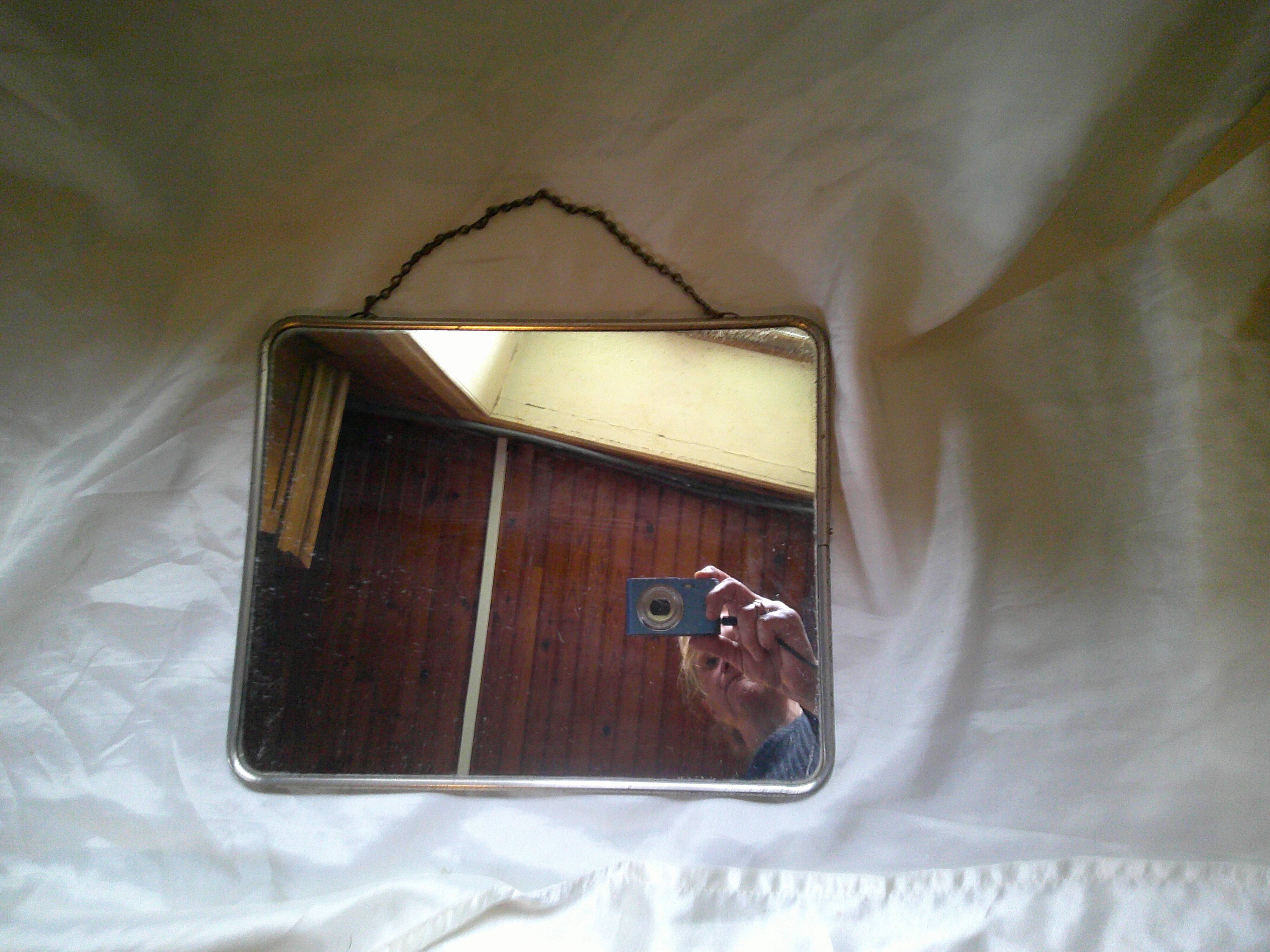 antique barber's mirror