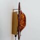 Orange Glass & Metal Wall Lamp Medaillon by Vitrika, 1960s Boho Vintage