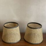 Small cane lampshades
