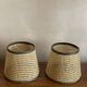 Small cane lampshades