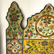 Antique wooden painted frame with flower motifs   88 cm x 47 cm