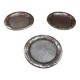 Série de 3 dessous de bouteille étain décor raisin & blé vintage #b004