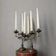 Pair of baroque country candlesticks ivy fleur-de-lys