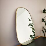 Marrakech mirror in gilded brass – 53×35 cm – handcrafted Moroccan production