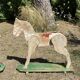 Wooden horse wall shelf, old toy