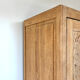Art Deco oak wood bonnetière wardrobe, renovated.