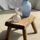 Large vintage matte glass H2O bottle