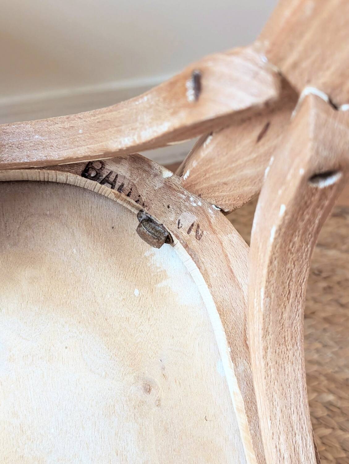 Set of 4 reimagined and mismatched vintage chairs