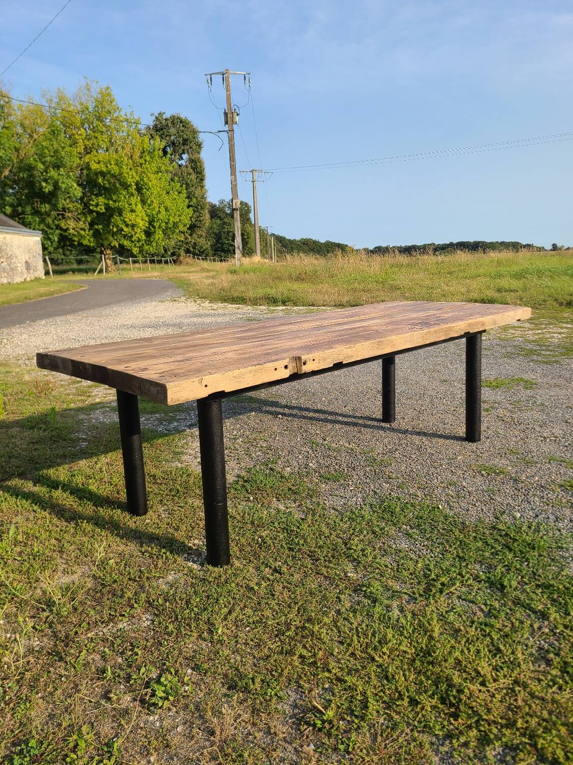 Early 20th century farmhouse table giant workbench