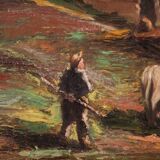 Italian painting signed landscape from the 50's