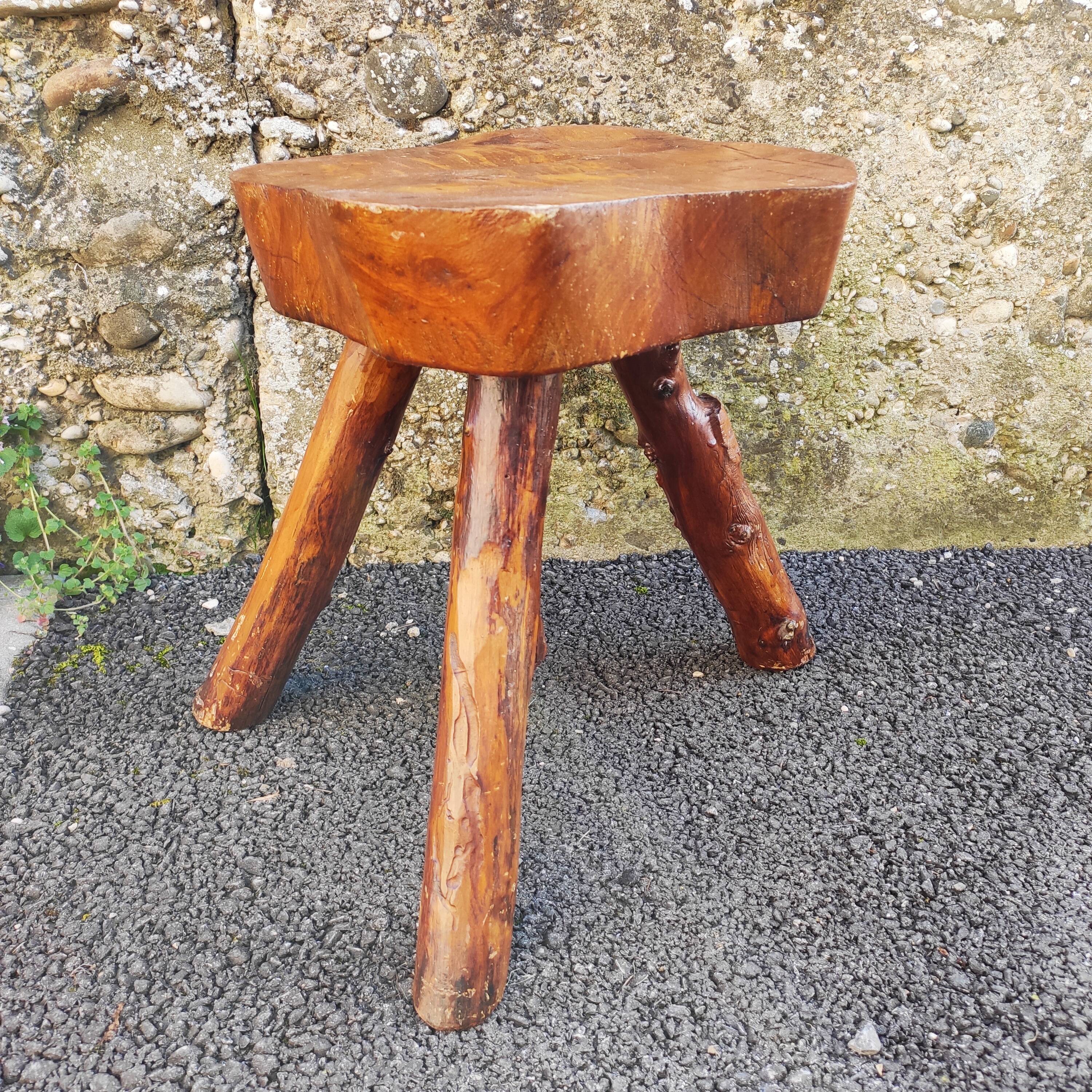 Brutalist tripod stool