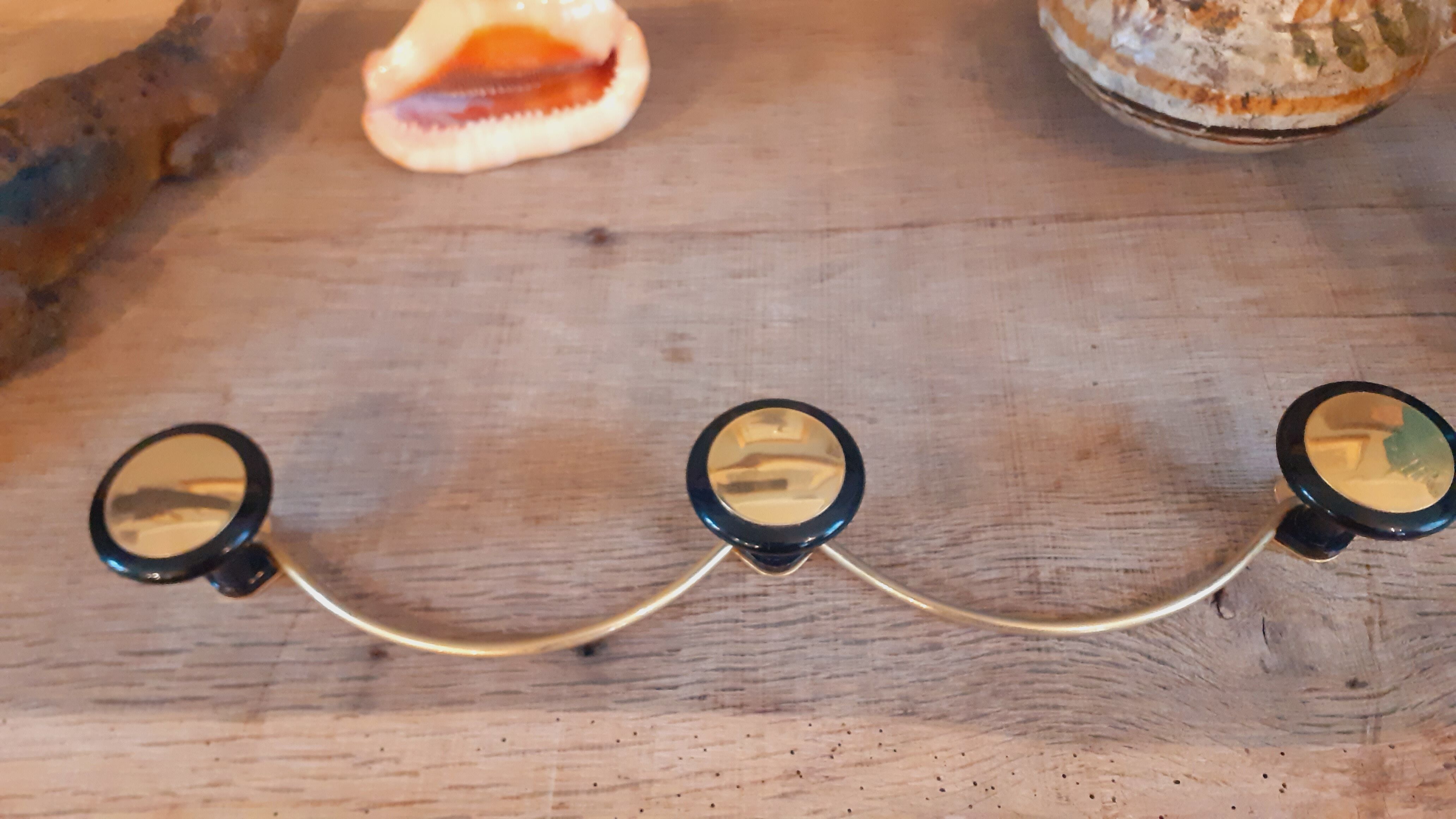 Coat rack, 3 vintage hooks year 50