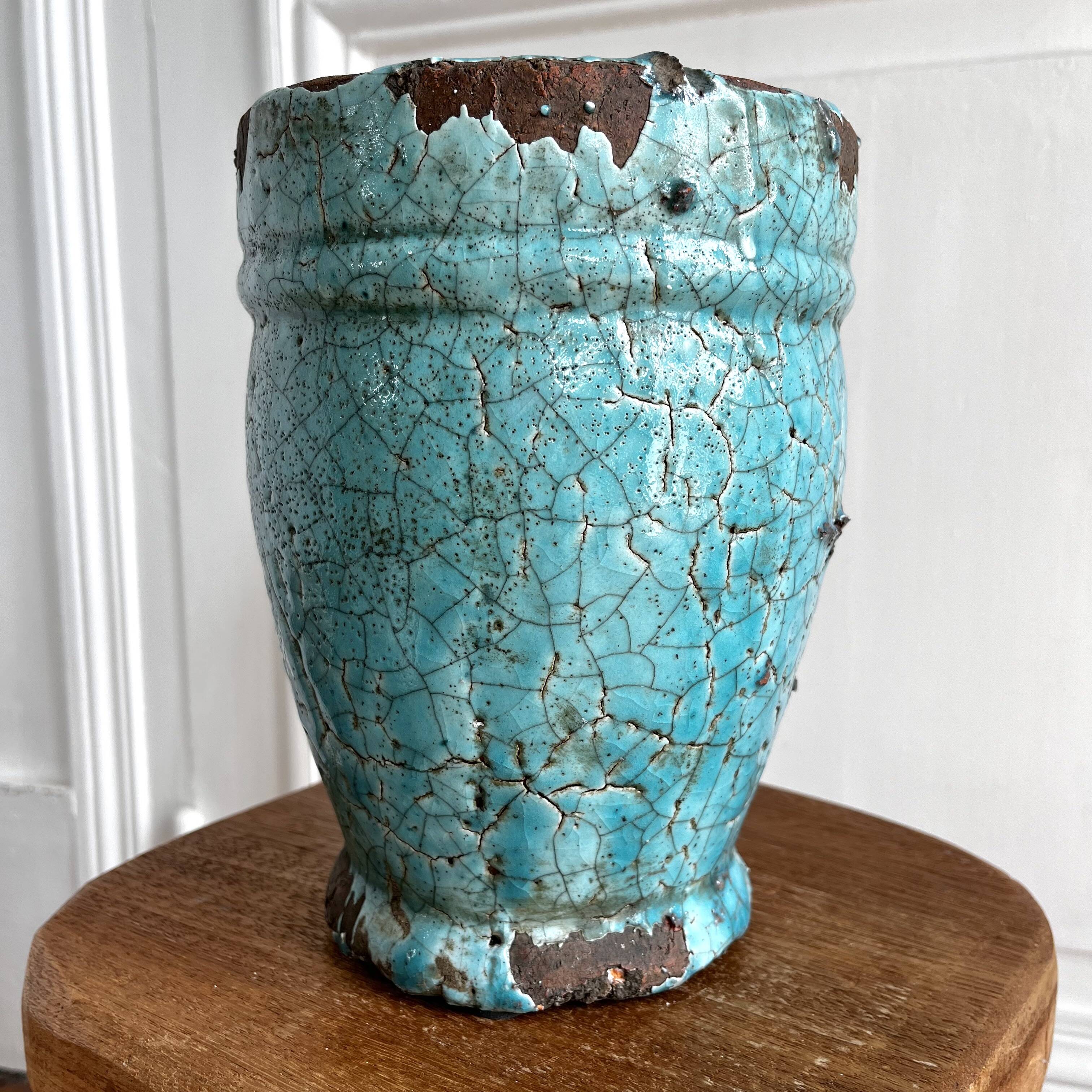 Glazed terracotta vase, Italy, 1950s