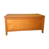 Bench vintage toy box in blond wood - 60s/70s