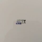 Flat plates in Paris porcelain decor Lima