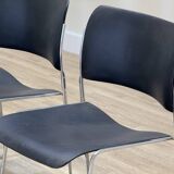 Set Of 8 Chairs By David Rowland (In Black Metal)